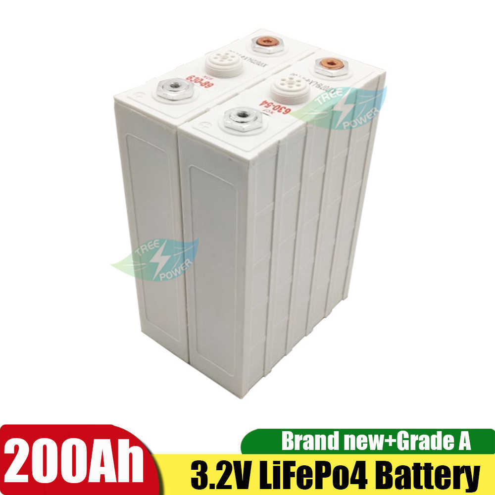 16 pezzi LiFePO4 200AH 3.2V 180AH Batteria dispositivi elettrici di potenza 12V 24V 48V 400ah fai da te UPS Pannello solare Accumulatori e caricabatterie di riserva