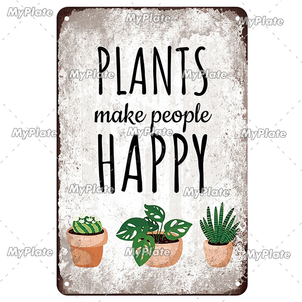 Retro Garden Metal Poster Vintage Plant Flowers Metal Sign Plate Precaución Abejas Cartel de chapa Artesanía de pared Decoración para el hogar Placa de jardín Decoración Regalo para niña 20x30CM w01