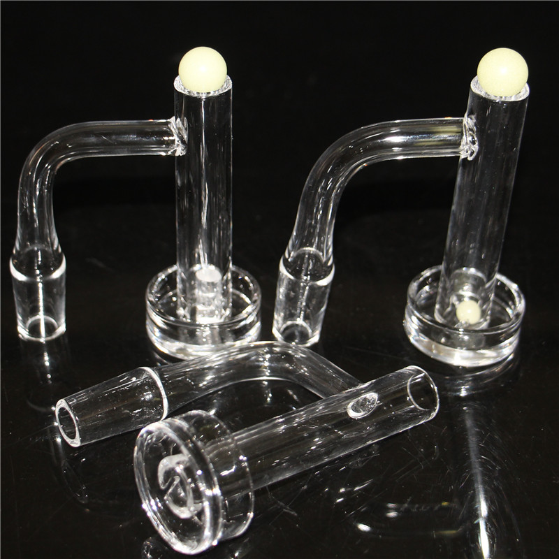 Contral Tower Quartz Banger Smoking, abgeschrägte Kante, 14 mm Durchmesser, Rauchnägel mit Vergaserkappe, solide geätzte Terp-Säulen für Glas-Wasserbong-Dab-Rig-Rohre