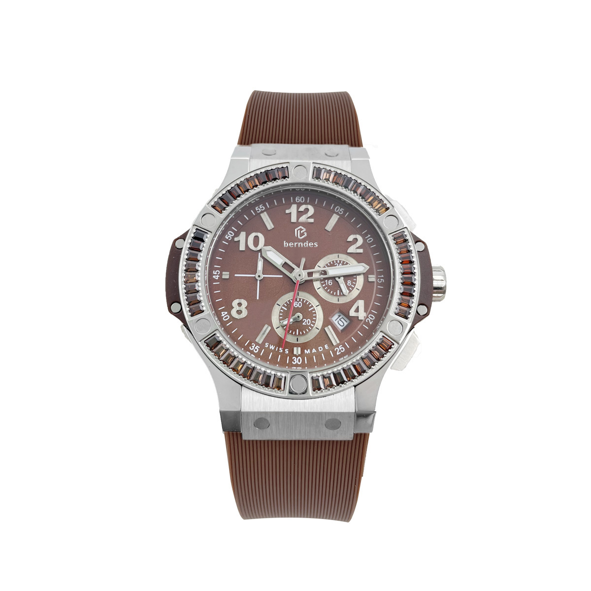 Fashion watch multifunctional display stainless steel manufactured diamond Mosaic waterproof design for fast transport