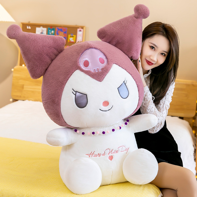 En çok sat kuromi peluş yastık doldurulmuş peluş oyuncak hayvan özel japonya sanrio peluş oyuncak anime figür