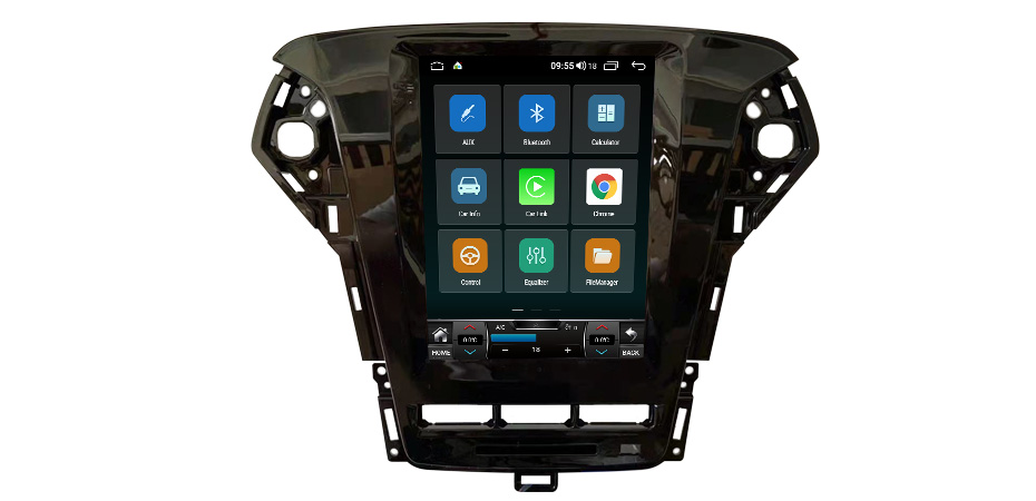 2 DIN CAR DVD Radio Android 11 voor Tesla-type speler voor Ford Mondeo 4 MK4 2010-2013 2014 Multimedia GPS 2Din CarPlay Stereo