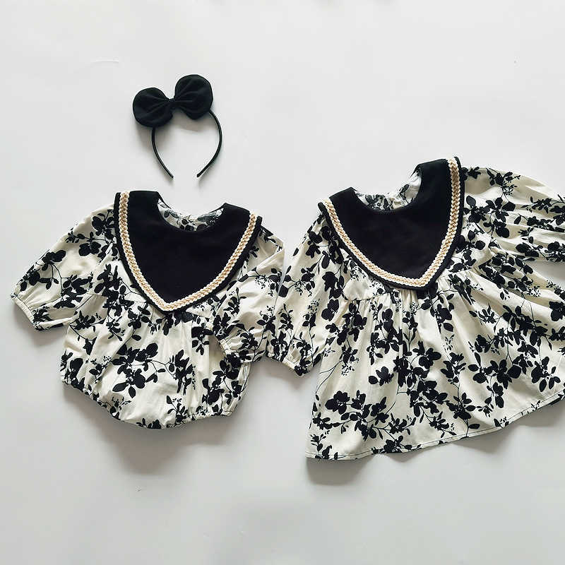 Ensembles de vêtements pour enfants, robe en coton pour nourrissons, jupe à manches longues, costume rampant, combinaison pour bébé, barboteuse, vêtements pour nouveau-nés, nouvelle collection