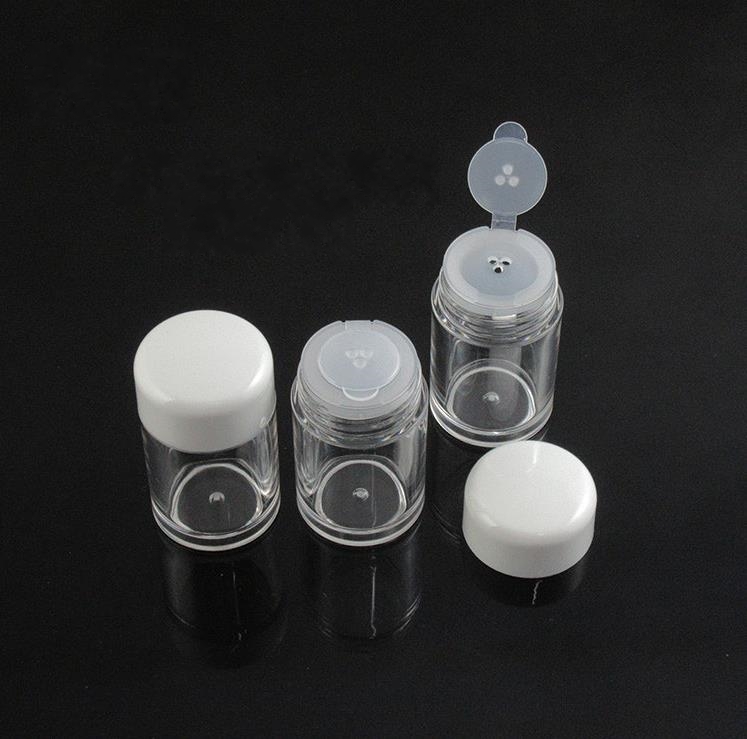 10ml Loose Powder Container Jar Bottles Clear Plastic Glitter container Cosmetic Powder Eye Shadow Box Bottle With Sifter and Lids SN664