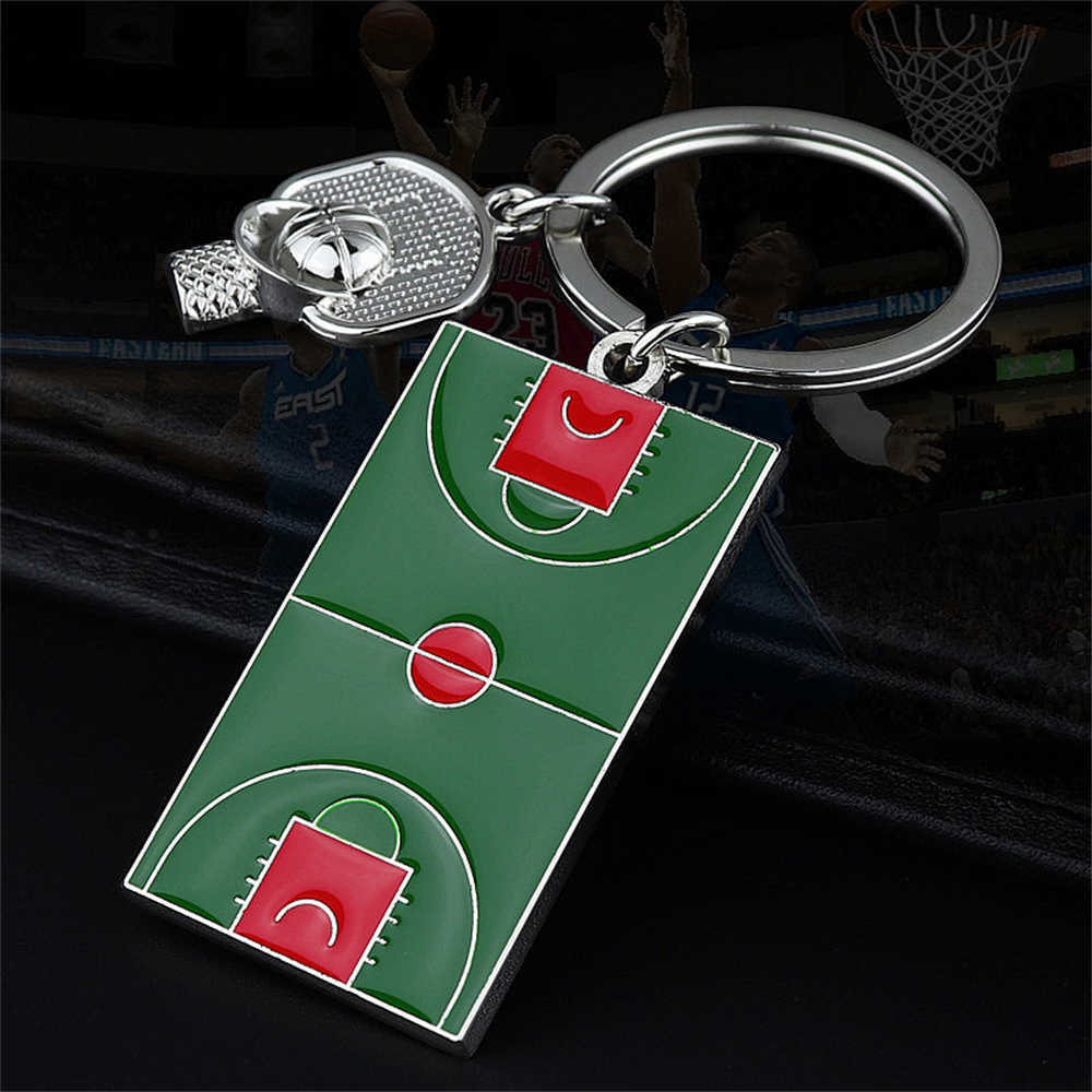 سلاسل المفاتيح المألوفة وشبكة كرة السلة لعشاق كرة السلة الهدايا التذكارية الرياضية إكسسوارات الرجال المفاتيح الإبداعية G230526