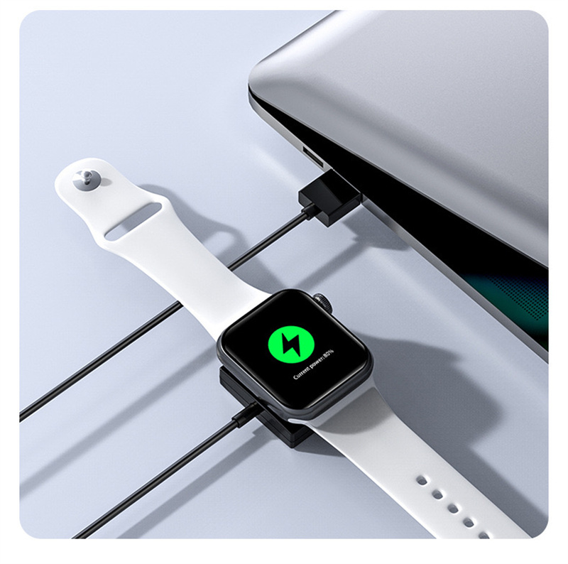 Carregador sem fio portátil para apple watch 8 7 6 se 5 4 estação de carregamento magnético cabo de carregador usb série iwatch 1 2 3 com pacote de varejo