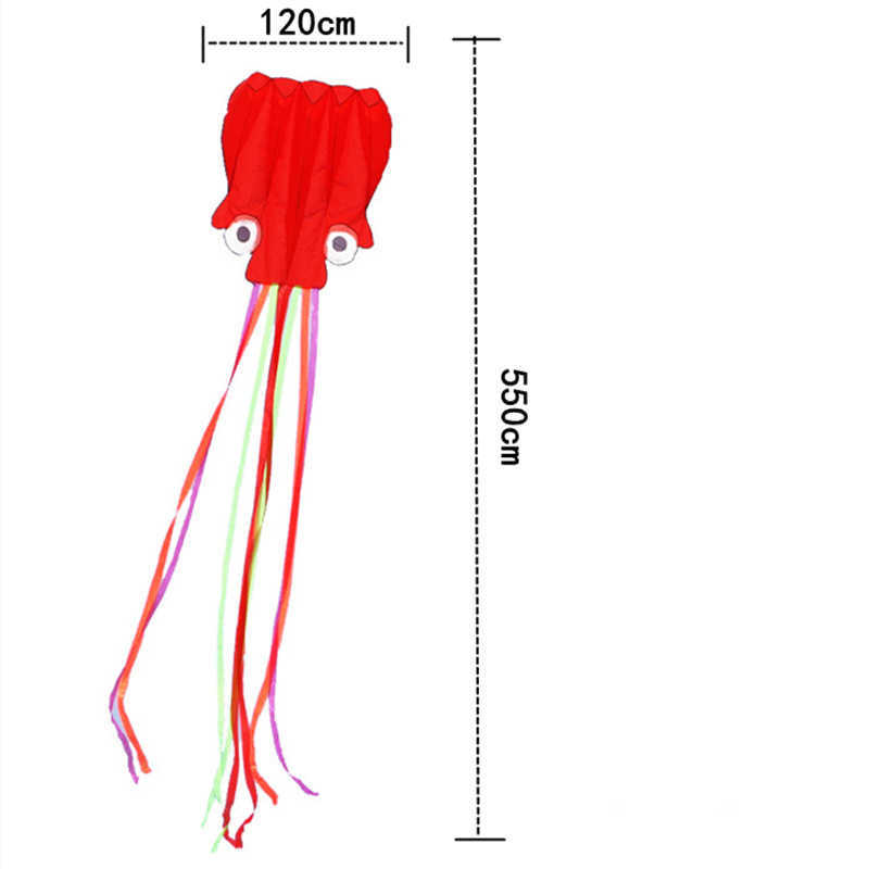 Atacado 5m mistura colorto polvo polo mole kite animal de cauda longa adulto e infantil esportes ao ar livre brinquedo voador