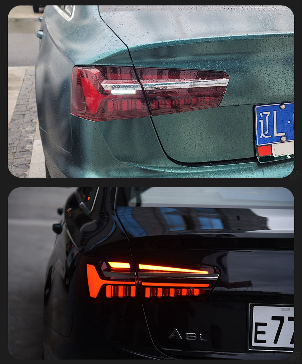 Lumières de voiture pour Audi A6 Light Light 20 12-20 16 A6 C7 Lampe arrière C8 Conception Drl Dynamic Signal frein inverse ACCESSOIRES AUTO