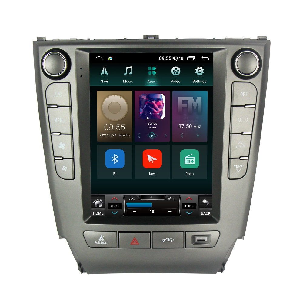 Verticale schermspeler Tesla Style Android 11 auto dvd -radio voor Lexus IS250 IS300 IS350 Multimedia GPS Navigation CarPlay BT BT