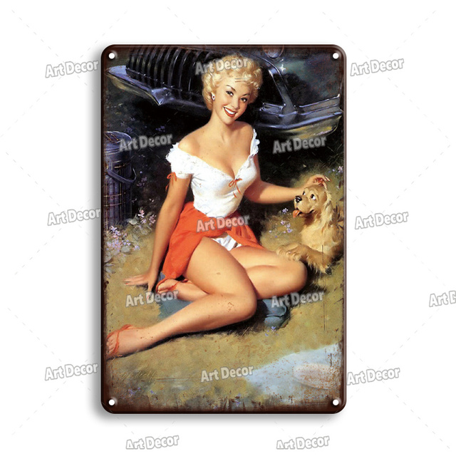 Shabby Chic Salle De Douche Affiche En Métal Enseigne En Métal Vintage Sexy Pin Up Girl Plaque En Métal Salle De Bains Décoration Accessoires Sexy Girl Poster Femme Décoration Taille 30X20 W01