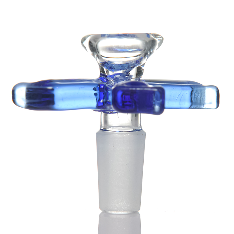 Smoke Glass Bowl Herb Holder X style Colorful Slide Fit Glass Bong Oil Rings Smoking Tool D=23mm H=52mm