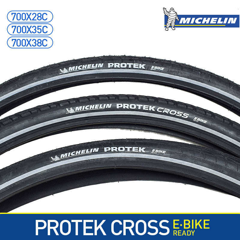 Banden Michelin Protek Cross 700*28C/35C/38C 26*1.6 Road Bicycle Tyre Reflecterend dubbelzijdige 700c Tyre BMX BIKE PNEU BICICLETA 0213