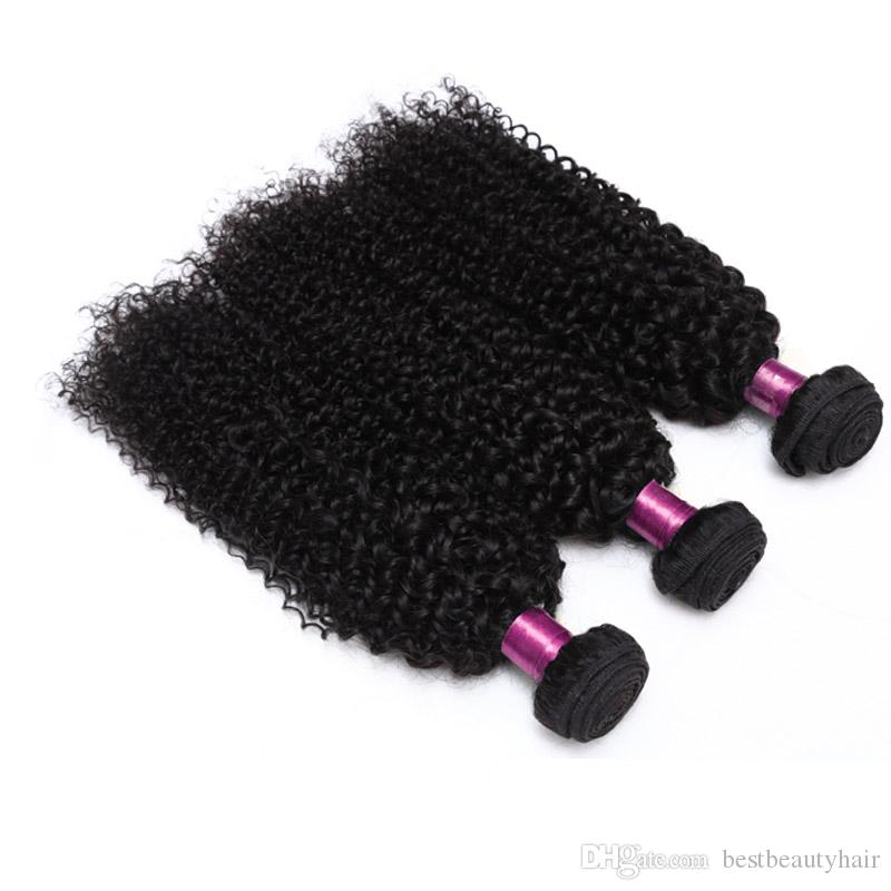 Malaysian Curly Human Hair Extensions 100g/pcs Natural Black Malaysian Curly Weave Virigin Hair Malaysian Kinky Curly Hair Extensions