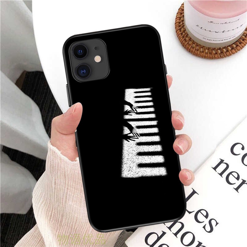 Modepiano Soft TPU -fodral för iPhone 15 14 Plus 13 Pro Max 12 Mini 11 XR XS X 8 7 6 6S Vit svart tryck Fashion Black Color Mobiltelefon Back Covers