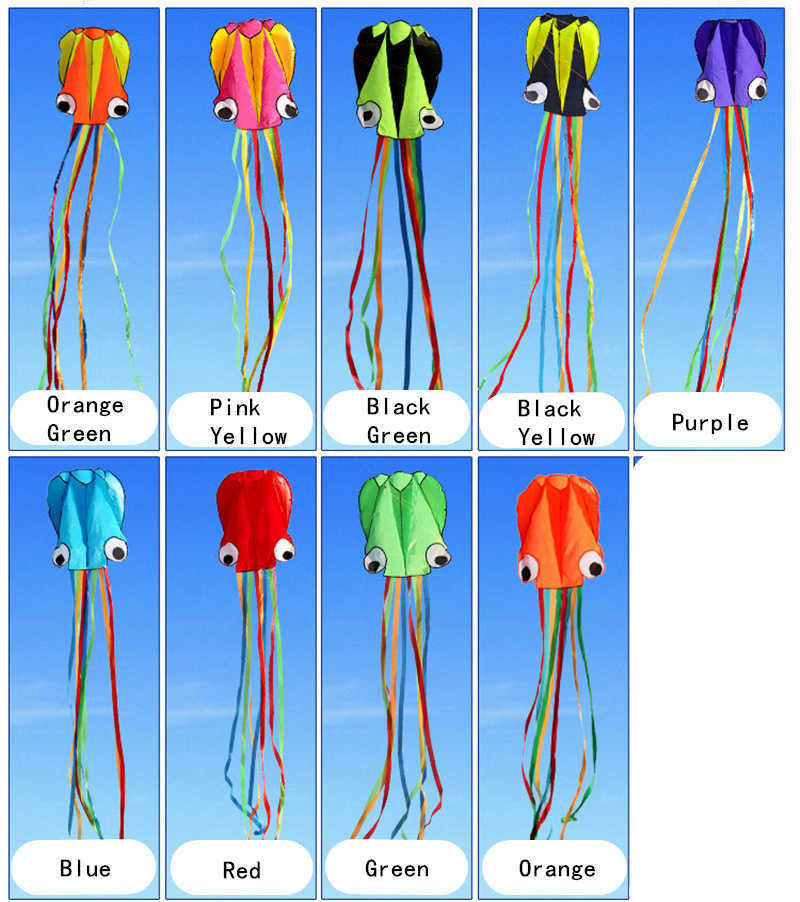 Atacado 5m mistura colorto polvo polo mole kite animal de cauda longa adulto e infantil esportes ao ar livre brinquedo voador