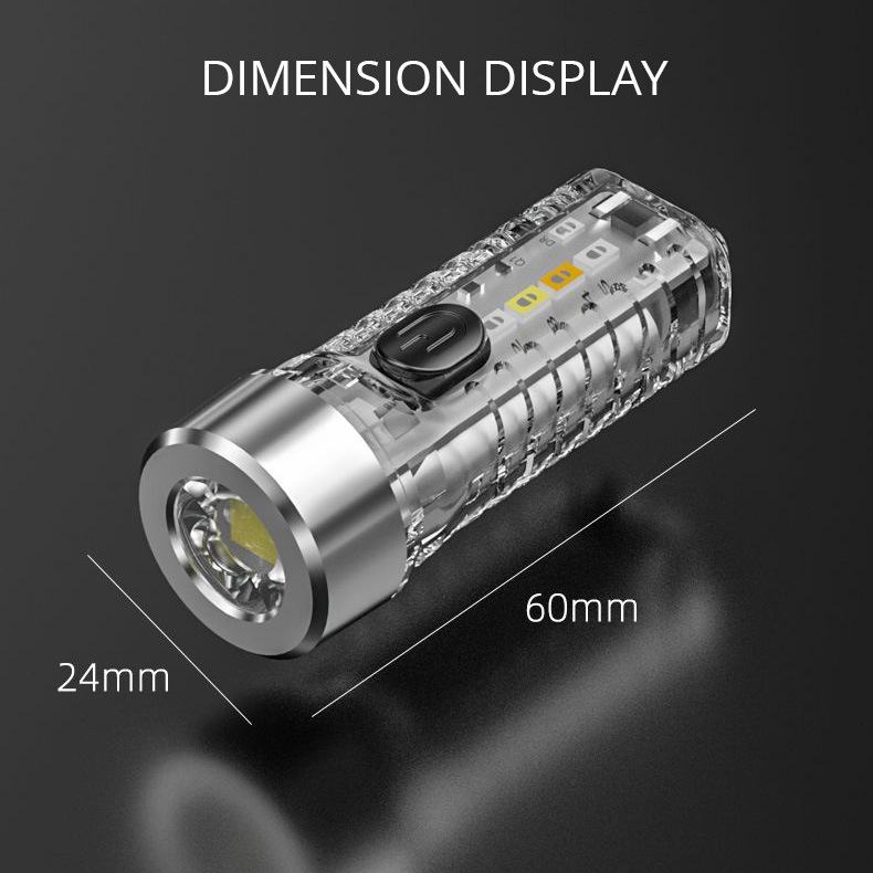 Tools keychain lamp flashlight Outdoor household mini luminous multi-functional rechargeable strong light flashlight