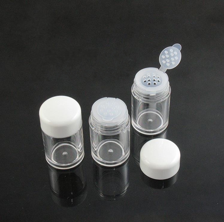 10ml Loose Powder Container Jar Bottles Clear Plastic Glitter container Cosmetic Powder Eye Shadow Box Bottle With Sifter and Lids SN664