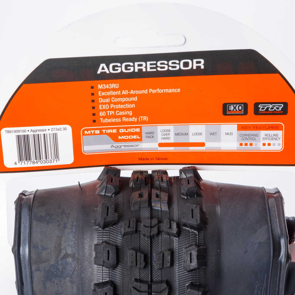 Pneus de vélo MAXXIS AGGRESSOR 27.5X2.30 EXO TR TB91009100 4717784030371 PNEU DE VÉLO TUBELESS VTT 0213