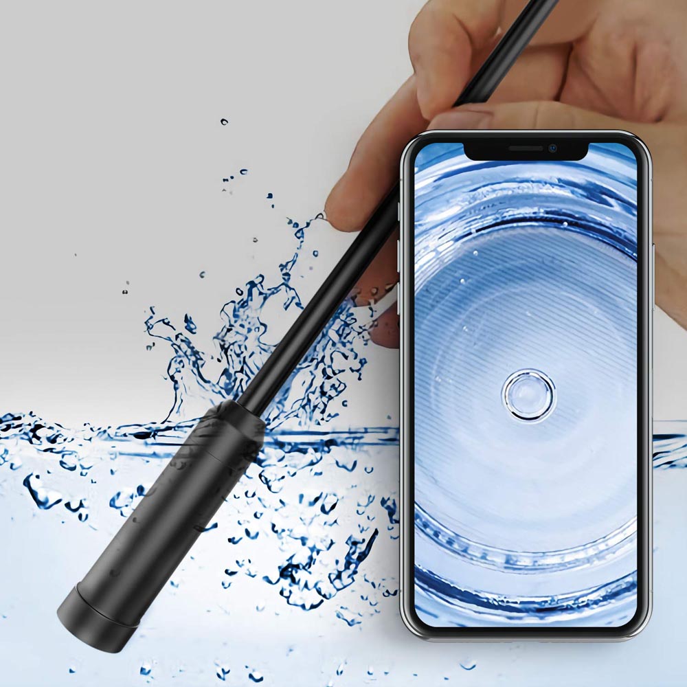 1.5M Cable Length 12MP Wireless Endoscope Auto Focus WiFi Borescope with 5G Fast Chip 12 LEDs and Torchlight Inspection Camera for Android & iPhone & Tablet Cam PQ316