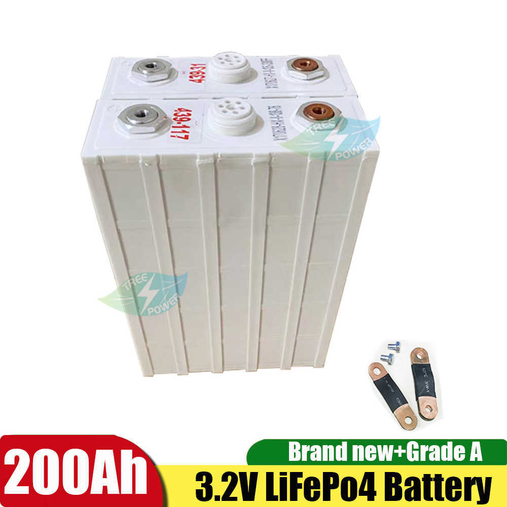 16 pezzi LiFePO4 200AH 3.2V 180AH Batteria dispositivi elettrici di potenza 12V 24V 48V 400ah fai da te UPS Pannello solare Accumulatori e caricabatterie di riserva