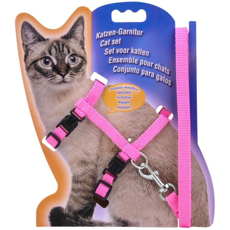 Colarinho de gato de cachorro chicote coleira conjunto de nylon ajust￡vel de tra￧￣o corda de cachorro gatinho de animal de estima￧￣o de animais de estima￧￣o de pequenos animais sn4311