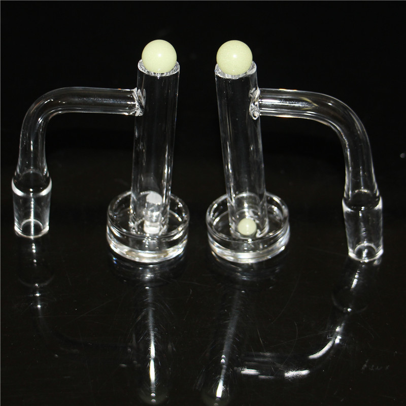 Contral Tower Quartz Banger Fumatori Bordo smussato 14mmOD Chiodi fumogeni con tappo in carburatore Pilastri Terp incisi solidi tubi in vetro Bong Dab Rig