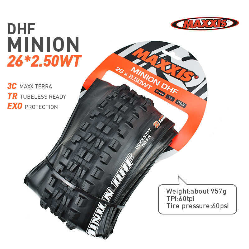 Pneus MAXXIS 26 pneu de vélo EXO TR 26*2.1 26*2.3 26*2.4 26*2.5 VTT pneu pliant MINION DHF/DHR/HIGH ROLLER/Crossmark 0213