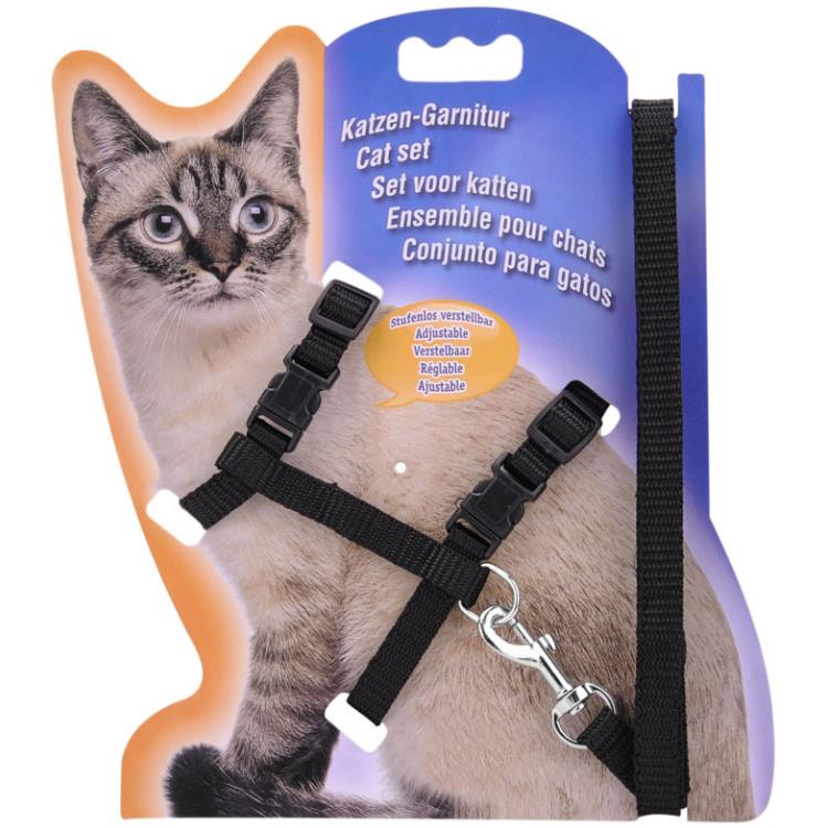 Colarinho de gato de cachorro chicote coleira conjunto de nylon ajust￡vel de tra￧￣o corda de cachorro gatinho de animal de estima￧￣o de animais de estima￧￣o de pequenos animais sn4311