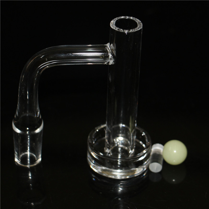 Contral Tower Quartz Banger Fumar Borda Chanfrada 14mmOD Smoke Nails Com Carb Cap Pilares Terp Gravados Sólidos Para Vidro Água Bong Dab Rig Pipes