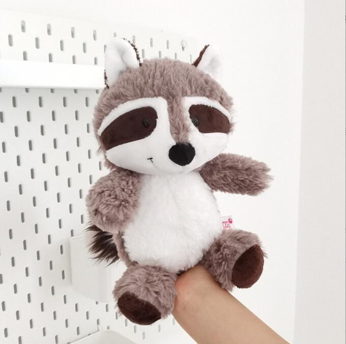 Raccoon plush toy cute cuddle bear doll girls sleep in bed cuddle pillow super cute big tail animal