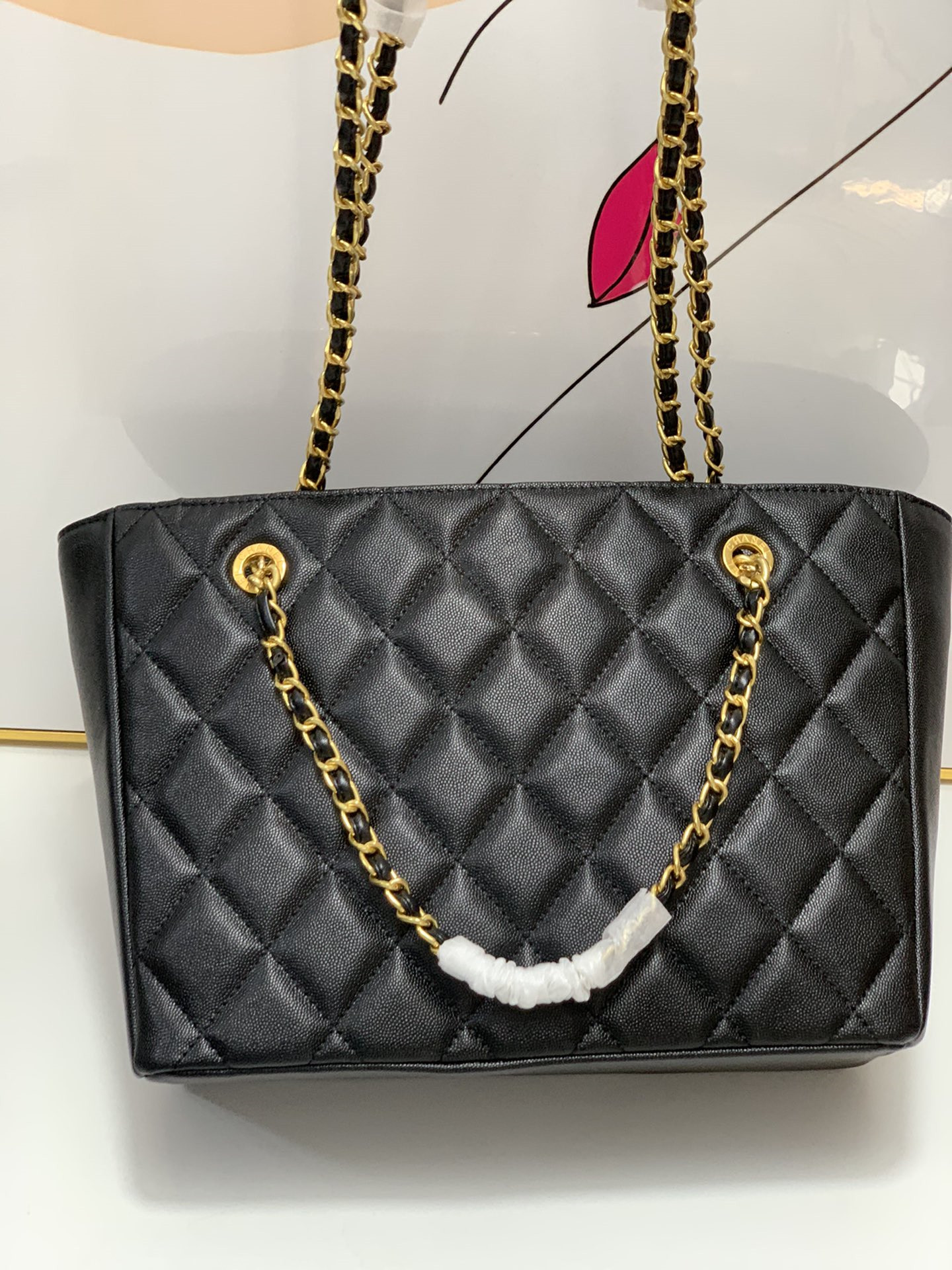 Classic cc bag Luxury designer bag Women's shopping bag Fashion handbag One shoulder messenger chain purse caviar large capacity