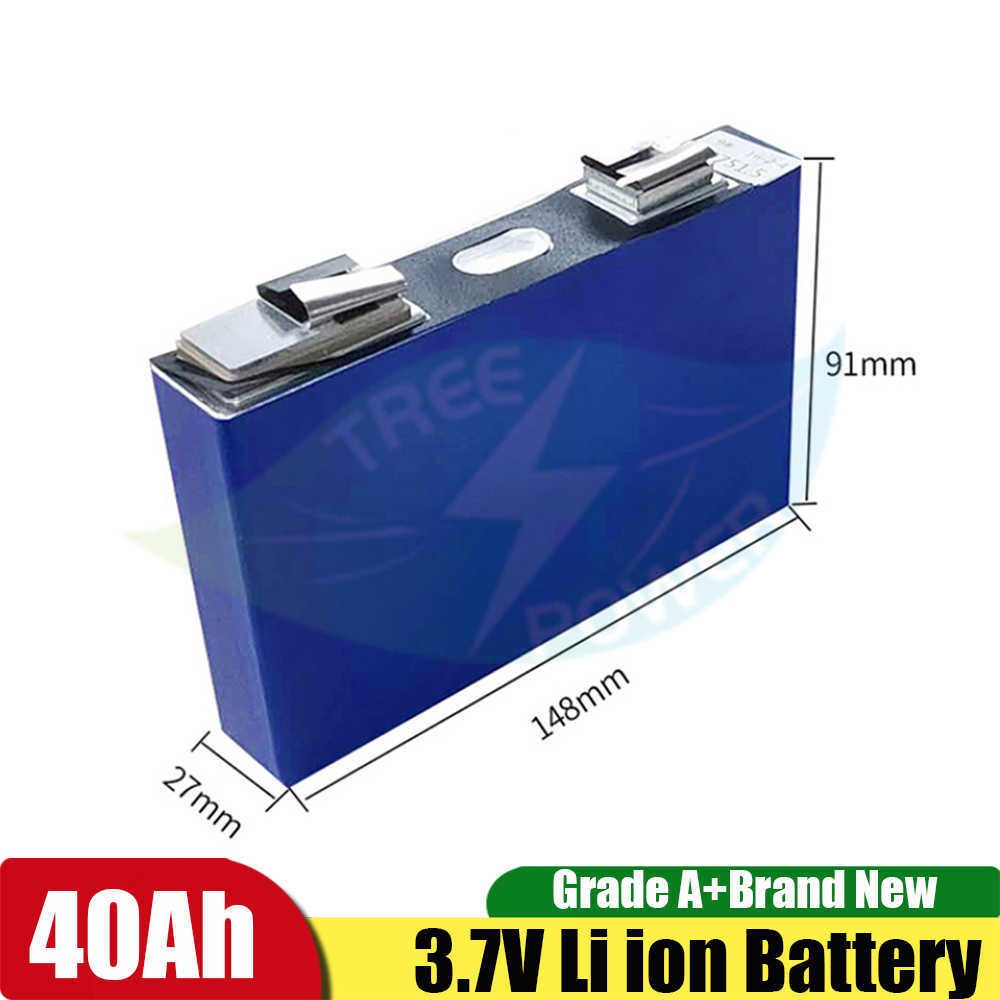 40Ah 3.7V Rechargeable Li-ion Battery Li polymer cell for 12V 24V 36V 42V E-bike UPS Power Convertor HID Solar Light