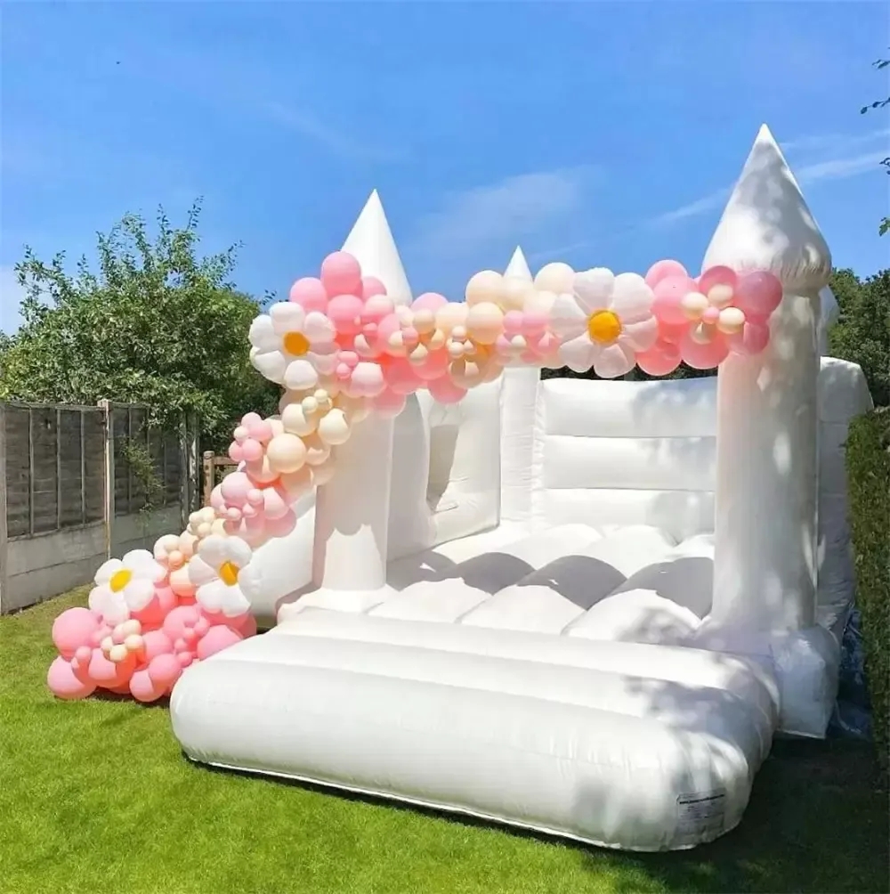 Trampolines de PVC completos comerciais Castelo inflável Casamento Bounce House com slide seco Inflável Centro de Partimento Inflável Free Ship à sua porta