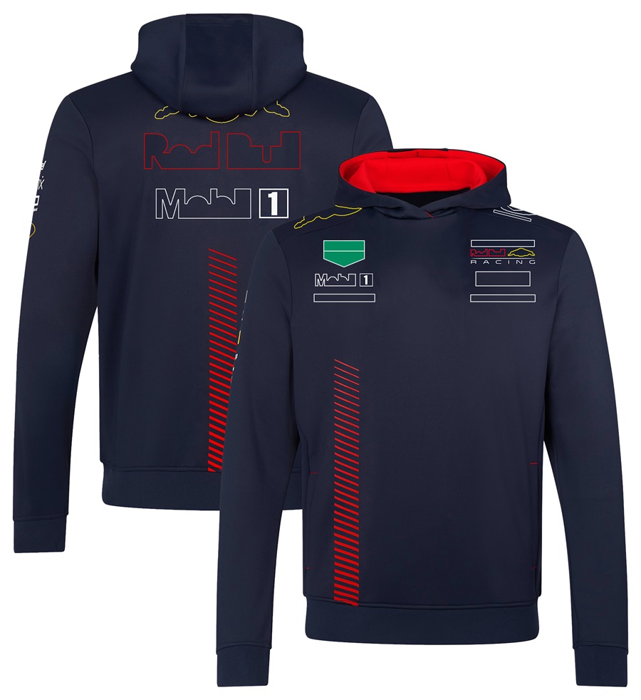 2022-2023 Nowa kurtka F1 Formuła 1 wyścigowa bluza z kapturem z kapturem Sport Zip Up Bluie Windbreaker Autumn Winter Men Kurtka