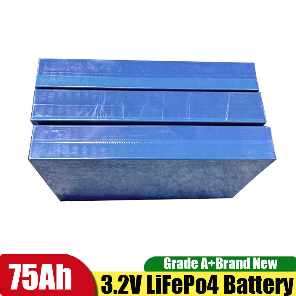 3.2V 75AH LIFEPO4 BATTERING 12V 24V Oplaadbare cel voor motorfiets elektrische auto -motorbatterijen 80Ah