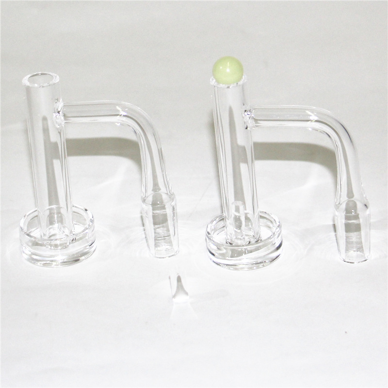 Hookahs Contral Tower Flat Top Terp Slurper Smoking Quartz Banger With Glass Marble Pearl Cap & Pillar 2mm Blender Spin Quartz Nails For Bongs Dab Rigs