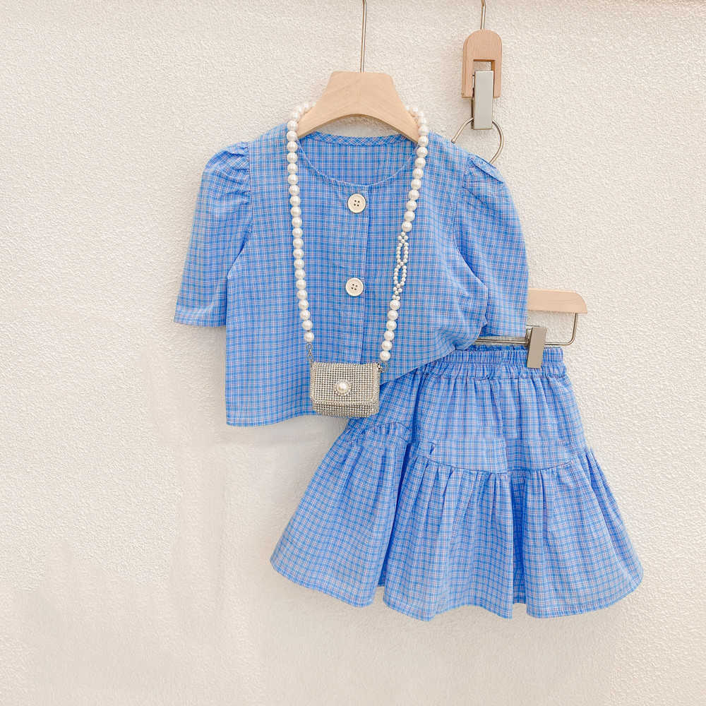 Kleidung LZH Sommer Kinder Dinge Für Mädchen Sets Mode Kinder Kostüm Kurzarm Rock PCCs Outfit Baby Mädchen Anzug Jahre