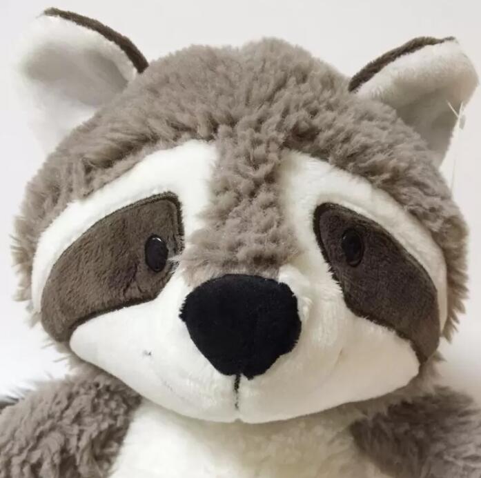 Raccoon plush toy cute cuddle bear doll girls sleep in bed cuddle pillow super cute big tail animal