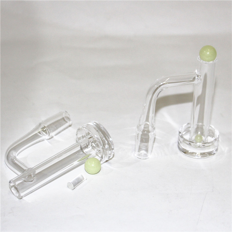 Borda chanfrada Torre Contral Quartz Banger 80mm Altura 16mmOD com tampa Pilares ocos de quartzo para tubos de água de vidro Bongs Dab Rigs