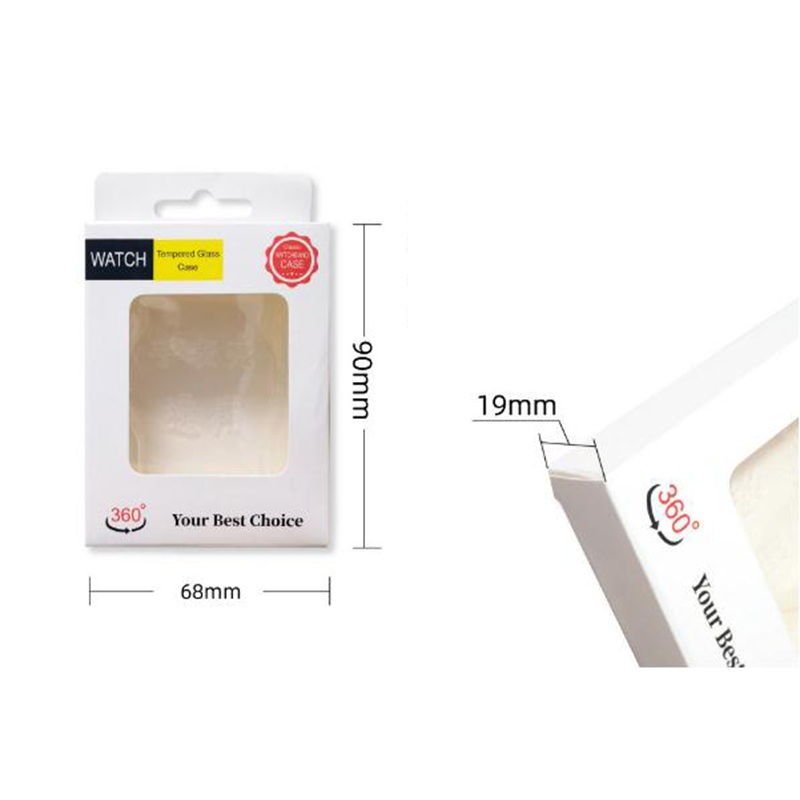Boîte d'emballage en papier cadeau pour boîtier de montre Emballage de détail de fenêtre de bricolage pour boîtier de protection d'écran de montre