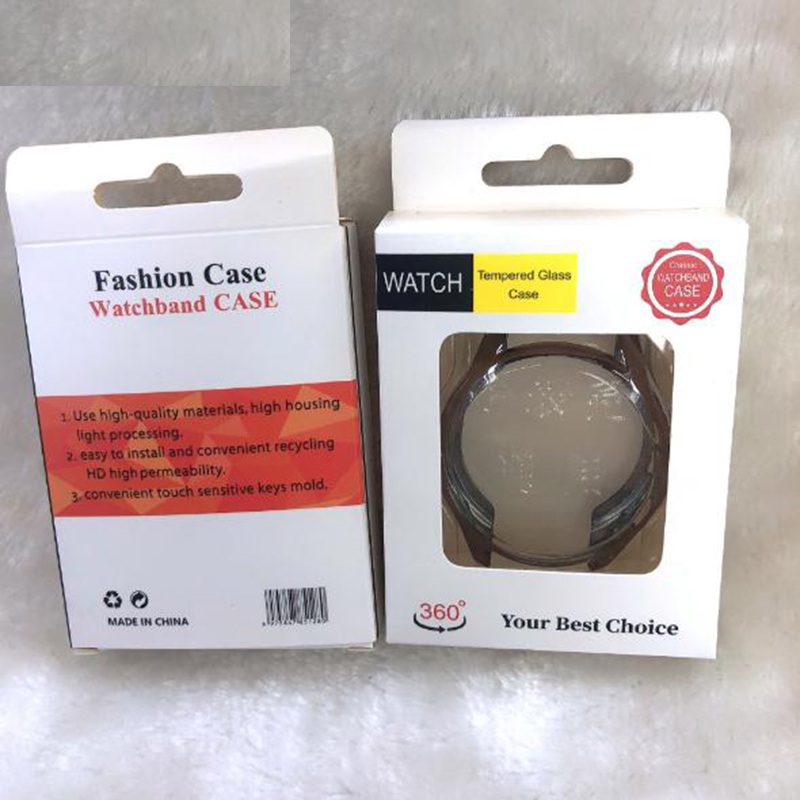 Presentförpackningspappersförpackningsbox för Watch Case för Apple Watch Series 7 6 5 4 3 SE 45mm 41mm 44mm 40mm 42mm/38 Watch Screen Protector Case