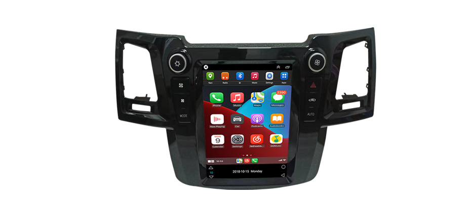 Car dvd Radio Lettore Multimediale Android 11 TOYOTA Fortuner HILUX Revo 2005-2015 Tesla Stile Carplay GPS di Navigazione Stereo 2 din