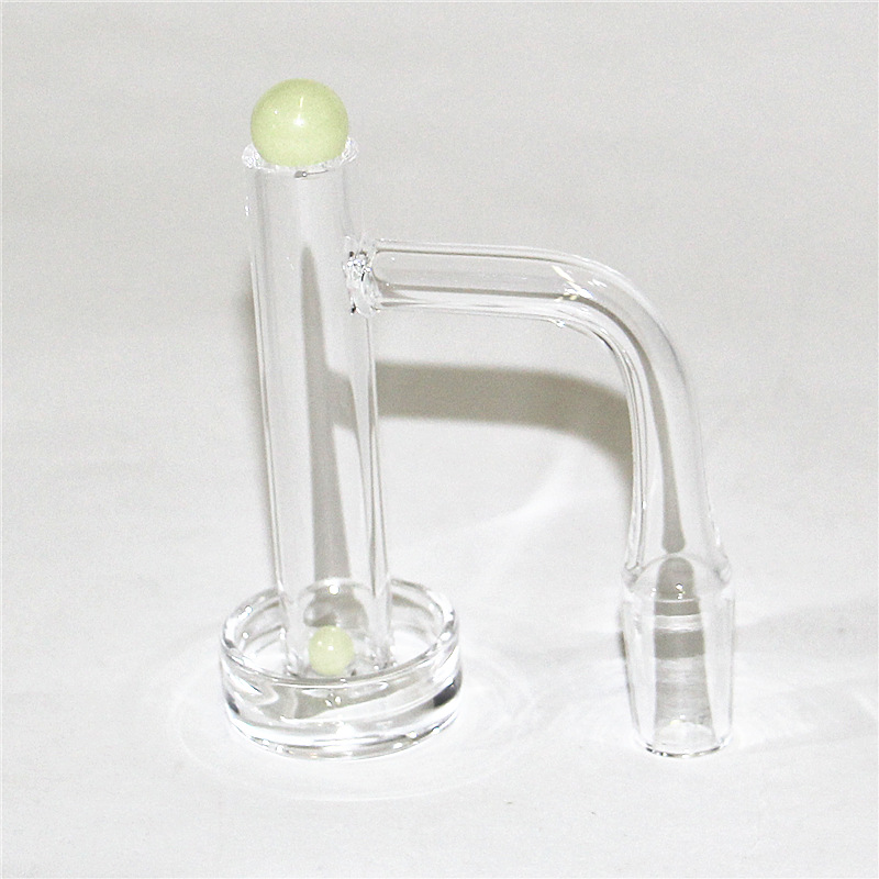 Hookahs Contral Tower Flat Top Terp Slurper Smoking Quartz Banger With Glass Marble Pearl Cap & Pillar 2mm Blender Spin Quartz Nails For Bongs Dab Rigs