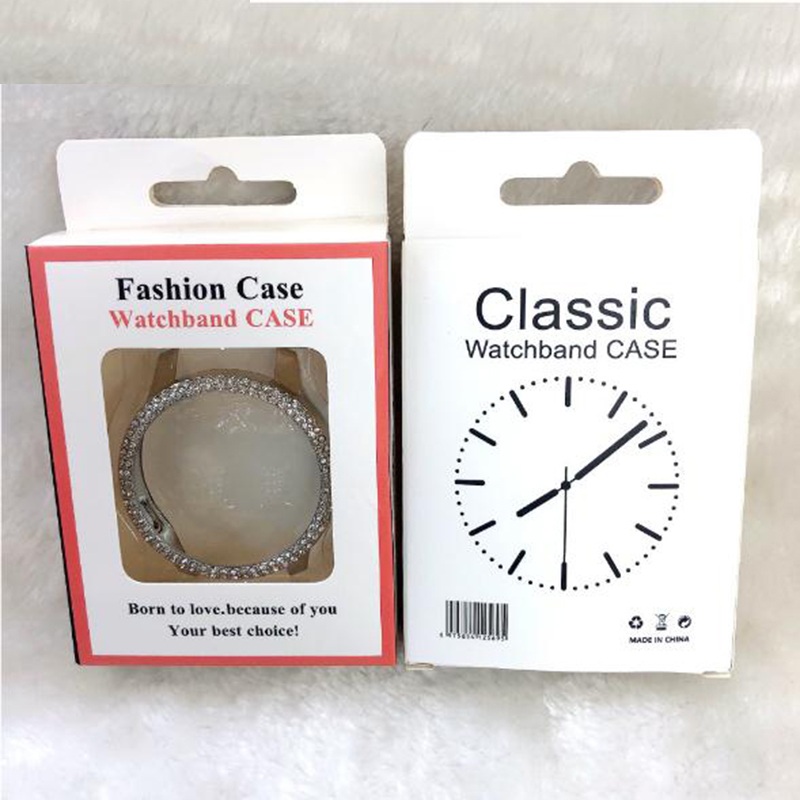 Presentförpackningspappersförpackningsbox för Watch Case för Apple Watch Series 7 6 5 4 3 SE 45mm 41mm 44mm 40mm 42mm/38 Watch Screen Protector Case