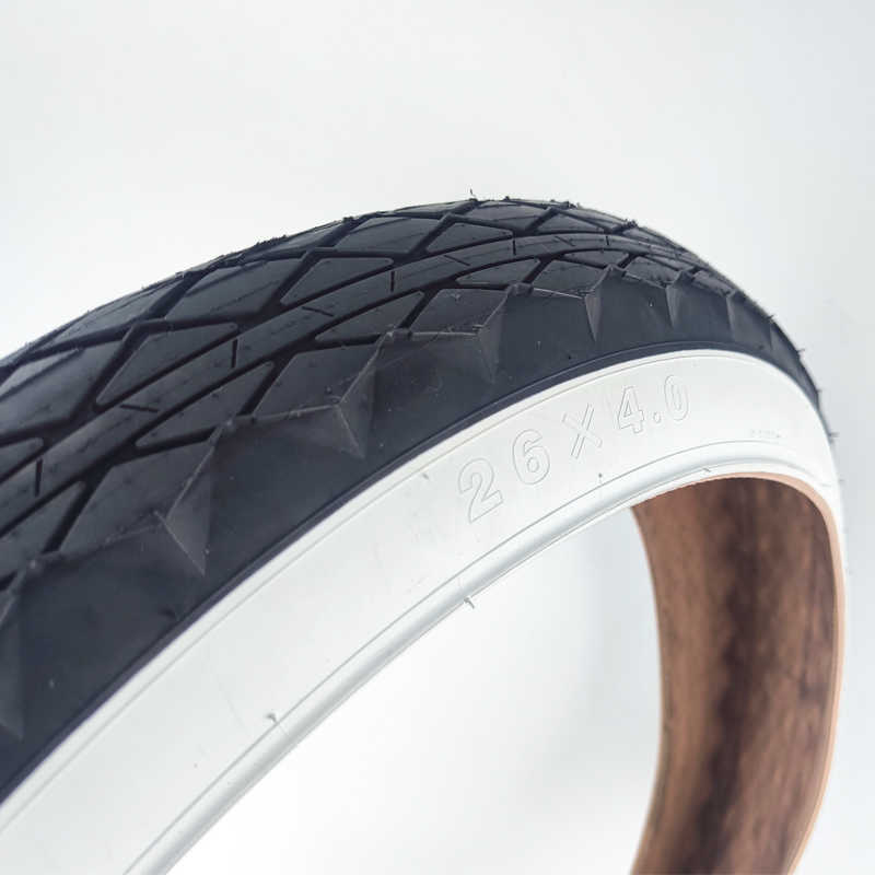 Bike Tires CHAOYANG 26x4.0 Bicycle Tire Half Bald White Edge Black Color 20TPI 60PSI 26inch Fat Electric Road Bike Anti-slip Tire HKD230712