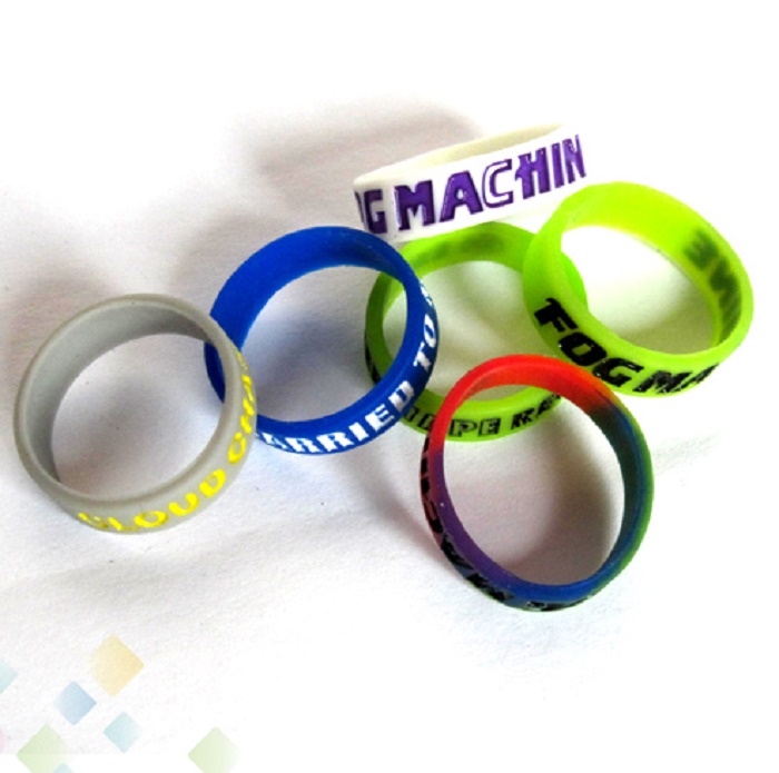 Non-Slip Silicone Ring with Gravure Words Carved filling for Mod Silicone Band Non-Skid Silicon Ring