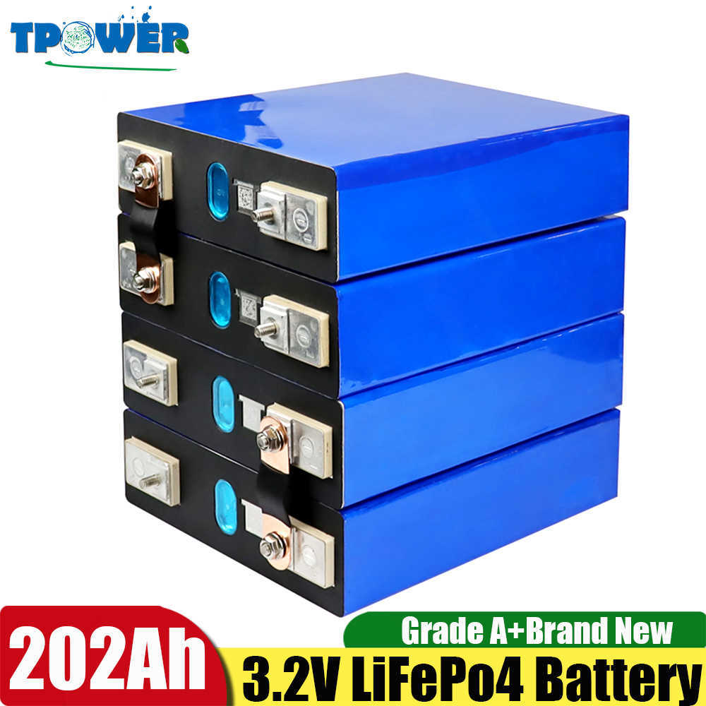 16st 3.2V 202AH LIFEPO4 Batteri med QR -kod LFP LITIUM SOLAR DIY 12V 24V 200AH CELLER INTE 280AH EV MARINE RV GOLF CART