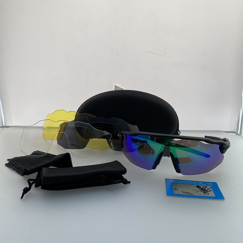 Lunettes de soleil de cyclisme lunettes UV400 polarisées noir lentille lunettes de cyclisme sport lunettes d'équitation VTT lunettes de vélo avec étui pour hommes femmes 9442