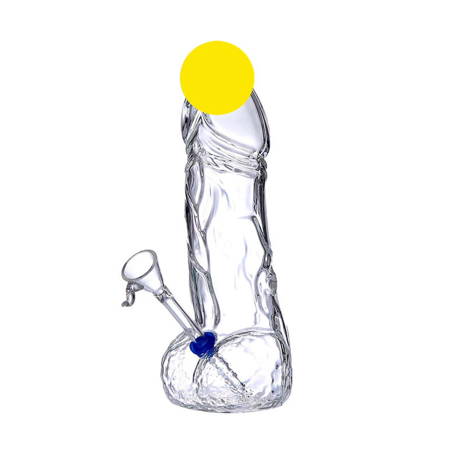 19 cm Wasserpfeifen Glas Bubbler Downstem Rauchpfeifen 14 mm Schüssel dickes Glas Männlicher Penis Wasserbongs Rauchpfeife Dab Rigs Tabak