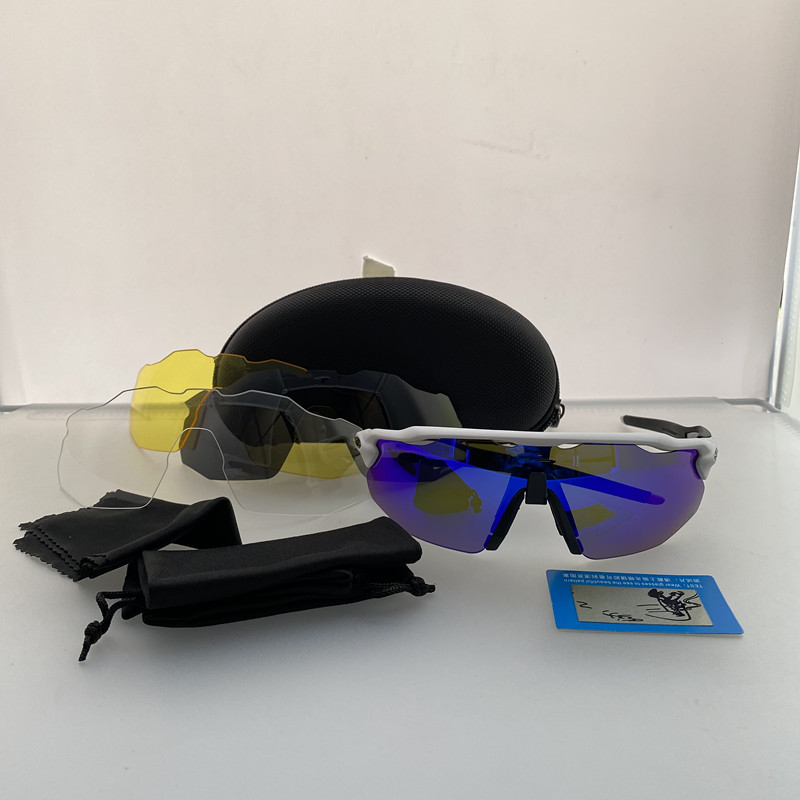 Lunettes de soleil de cyclisme lunettes UV400 polarisées noir lentille lunettes de cyclisme sport lunettes d'équitation VTT lunettes de vélo avec étui pour hommes femmes 9442